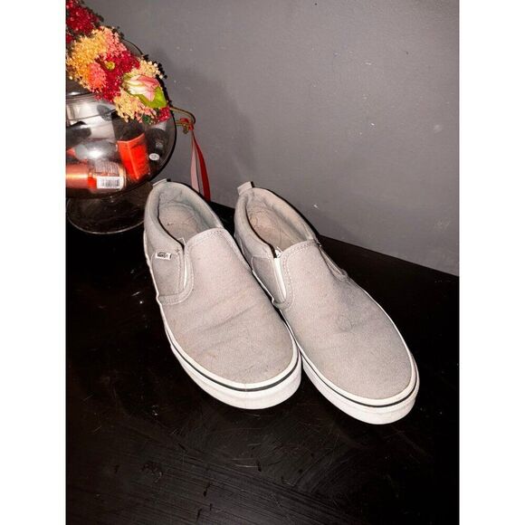 Vans Asher Canvas Slip Ons - Picture 1 of 5
